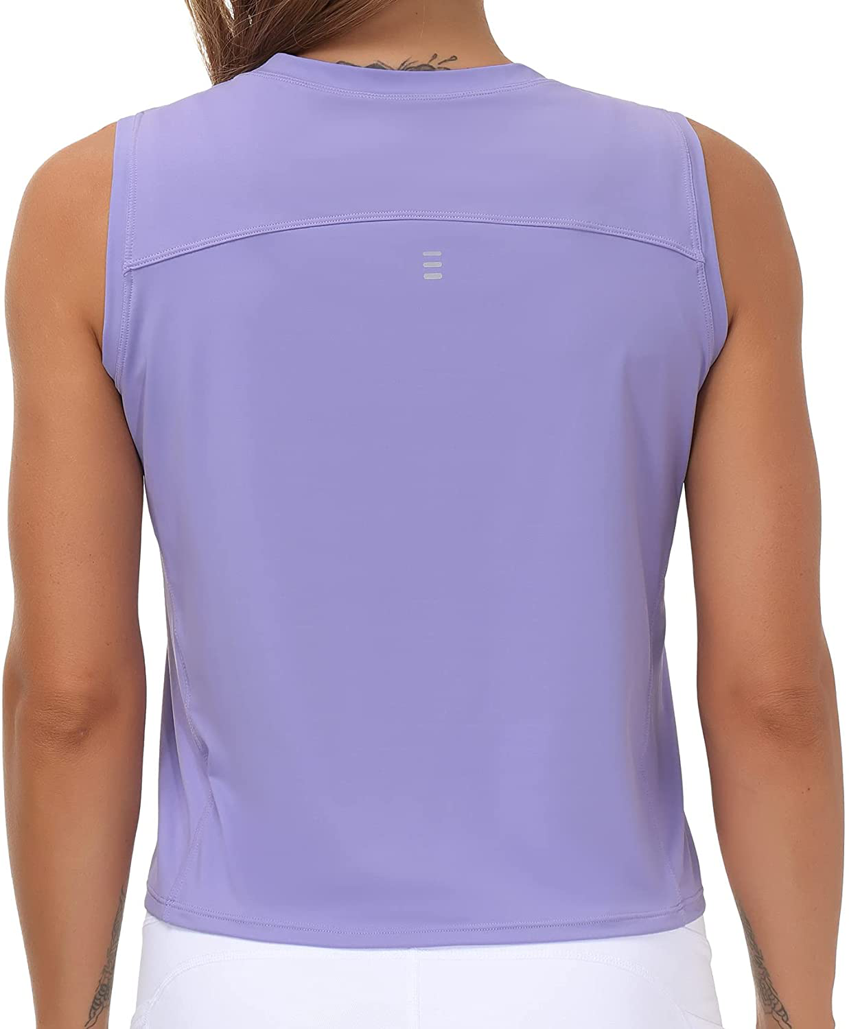 Ice Silk Workout Tops for Women Quick Dry Muscle Gym Running Shirts Sleeveless Flowy Yoga Tank Tops Apparel & Accessories > Clothing > Activewear Kylie Max   