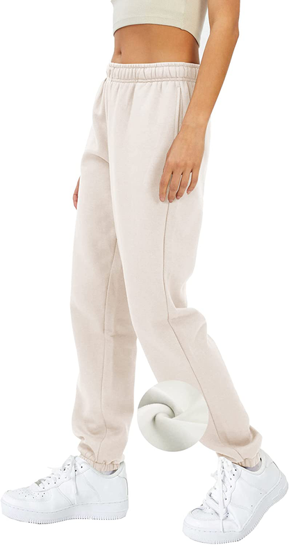 AUTOMET Women’S Winter Baggy Fleece Sweatpants High Waisted Joggers Pants Athletic Lounge Leggings with Pockets Apparel & Accessories > Clothing > Activewear Kylie Max   