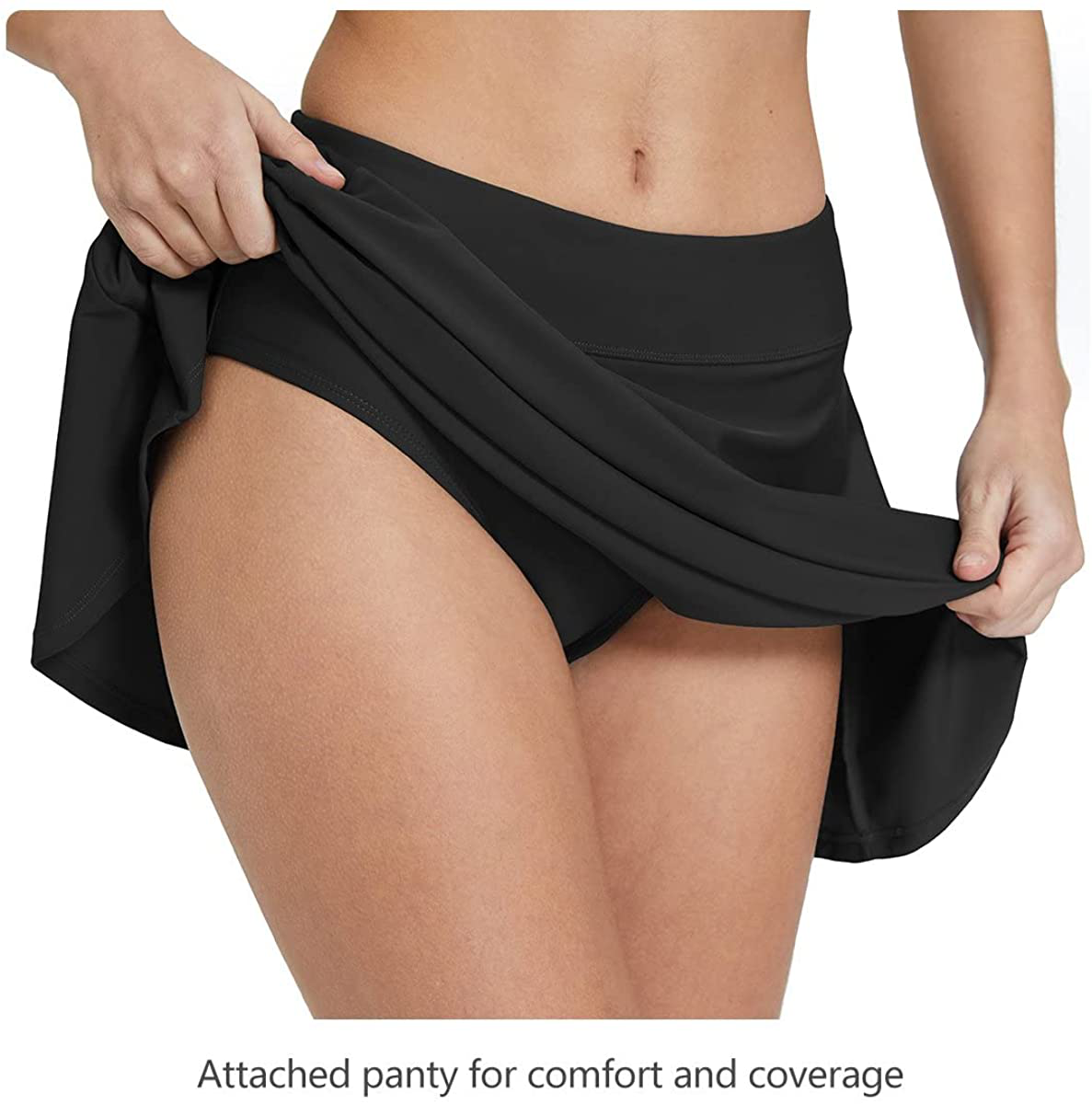 BALEAF Women'S High Waisted Swim Skirt Bikini Tankini Bottom with Side Pocket Apparel & Accessories > Clothing > Swimwear Kylie Max   