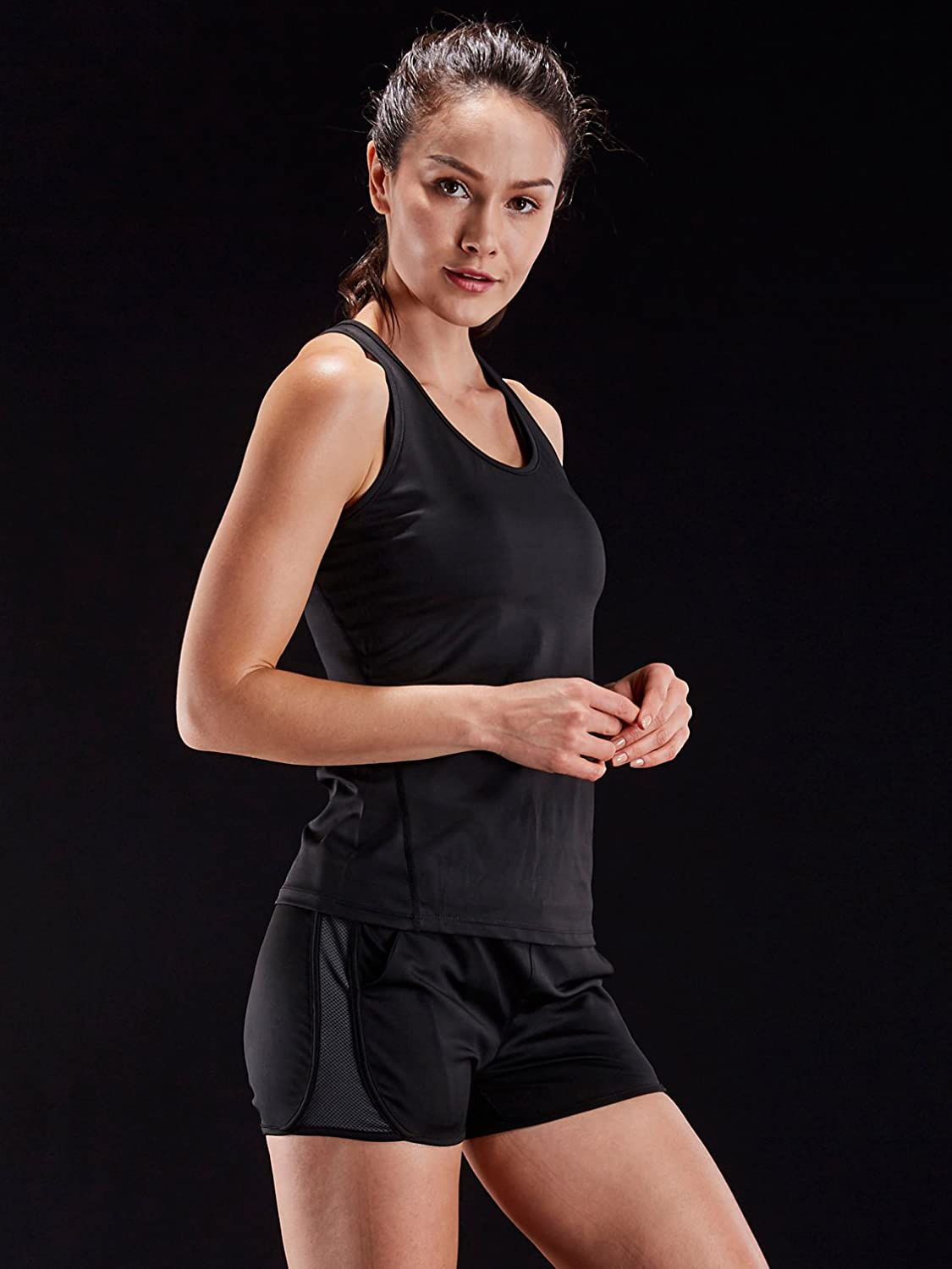 Neleus Women'S 3 Pack Compression Base Layer Dry Fit Tank Top Apparel & Accessories > Clothing > Activewear Kylie Max   