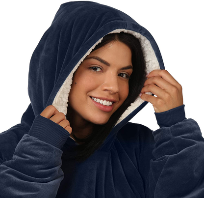THE COMFY Original | Oversized Microfiber & Sherpa Wearable Blanket, Seen On Shark Tank, One Size Fits All Blue Arts & Entertainment > Party & Celebration > Gift Giving THE COMFY   
