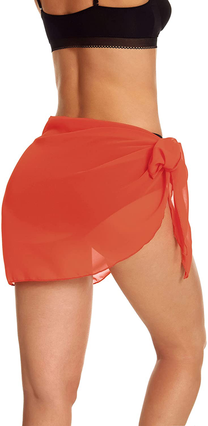Swimsuit Coverups for Women Sarong Beach Bikini Wrap Sheer Short Skirt Chiffon Scarf for Swimwear Apparel & Accessories > Clothing > Swimwear Kylie Max   