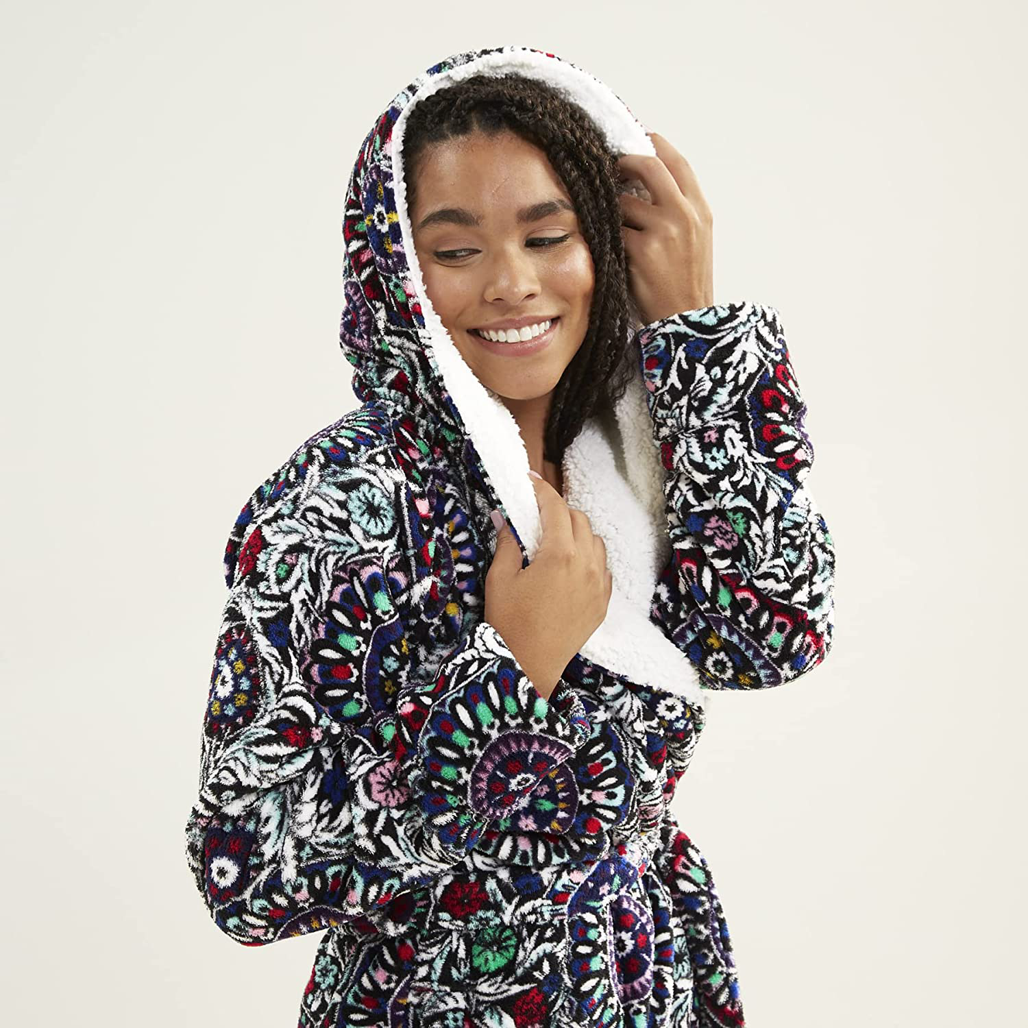 Vera Bradley Plush Fleece Robe, Stained Glass Medallion Apparel & Accessories > Clothing > Sleepwear & Loungewear > Robes Kylie Max   