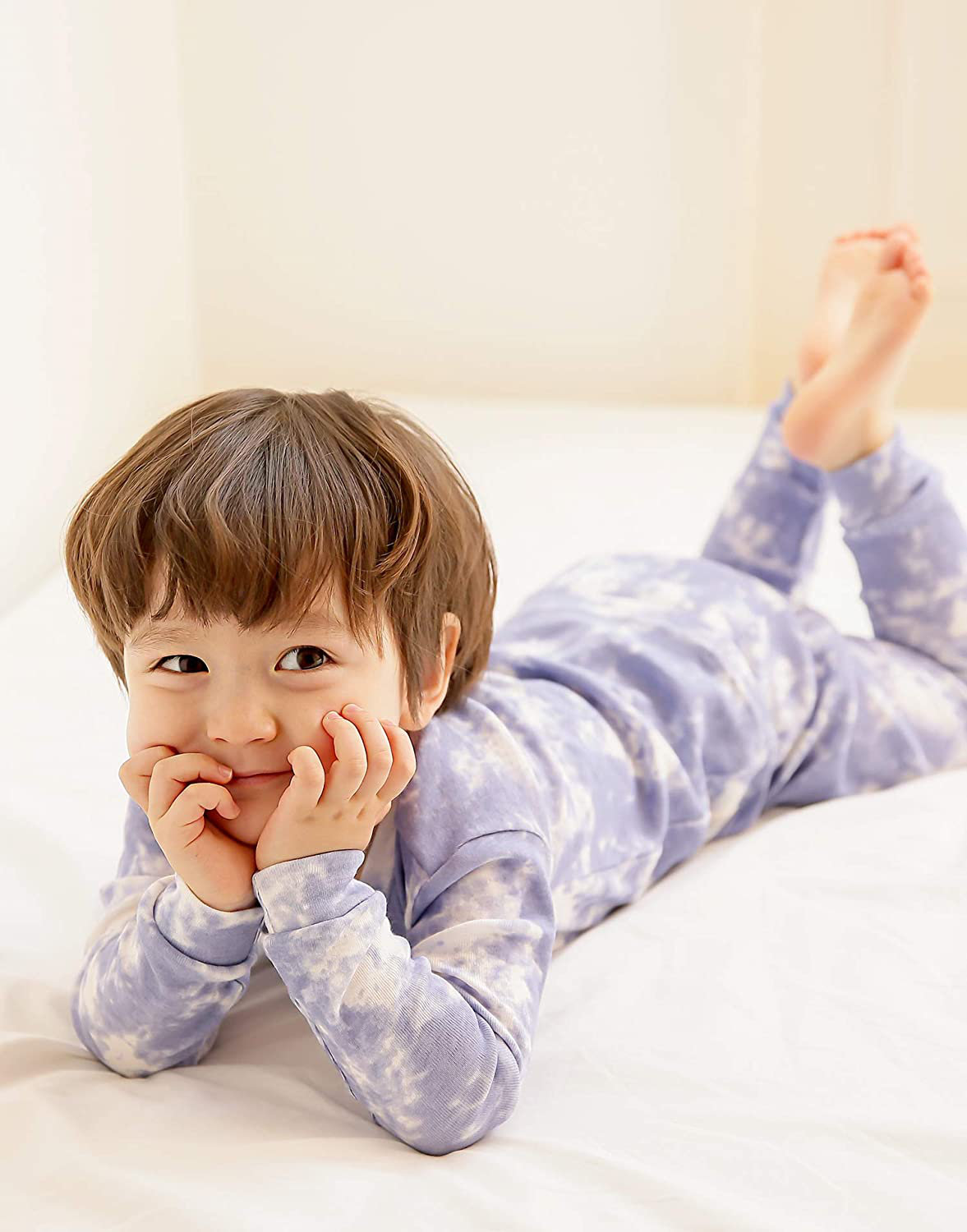 VAENAIT BABY 12M-12 Toddler Kids Boys Girls 100% Cotton Marbling Sung Fit Sleepwear Pajamas 2Pcs Pjs Set Apparel & Accessories > Clothing > Sleepwear & Loungewear > Pajamas Kylie Max   
