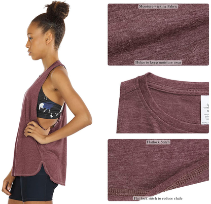 Icyzone Workout Tank Tops for Women - Running Muscle Tank Sport Exercise Gym Yoga Tops Athletic Shirts(Pack of 3) Apparel & Accessories > Clothing > Activewear Kylie Max   