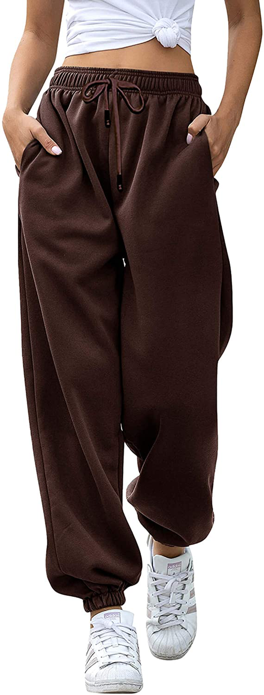 VINMEN Cinch Bottom Sweatpants for Women with Pockets Apparel & Accessories > Clothing > Activewear Kylie Max   