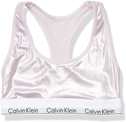 Calvin Klein Women'S Modern Cotton Bralette Apparel & Accessories > Clothing > Underwear & Socks > Lingerie Calvin Klein Pink Wet Look X-Small 