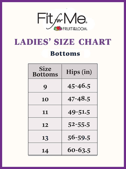Fruit of the Loom Women'S Cotton Stretch Panties (Regular & plus Size) Apparel & Accessories > Clothing > Underwear & Socks > Underwear Fruit of the Loom   
