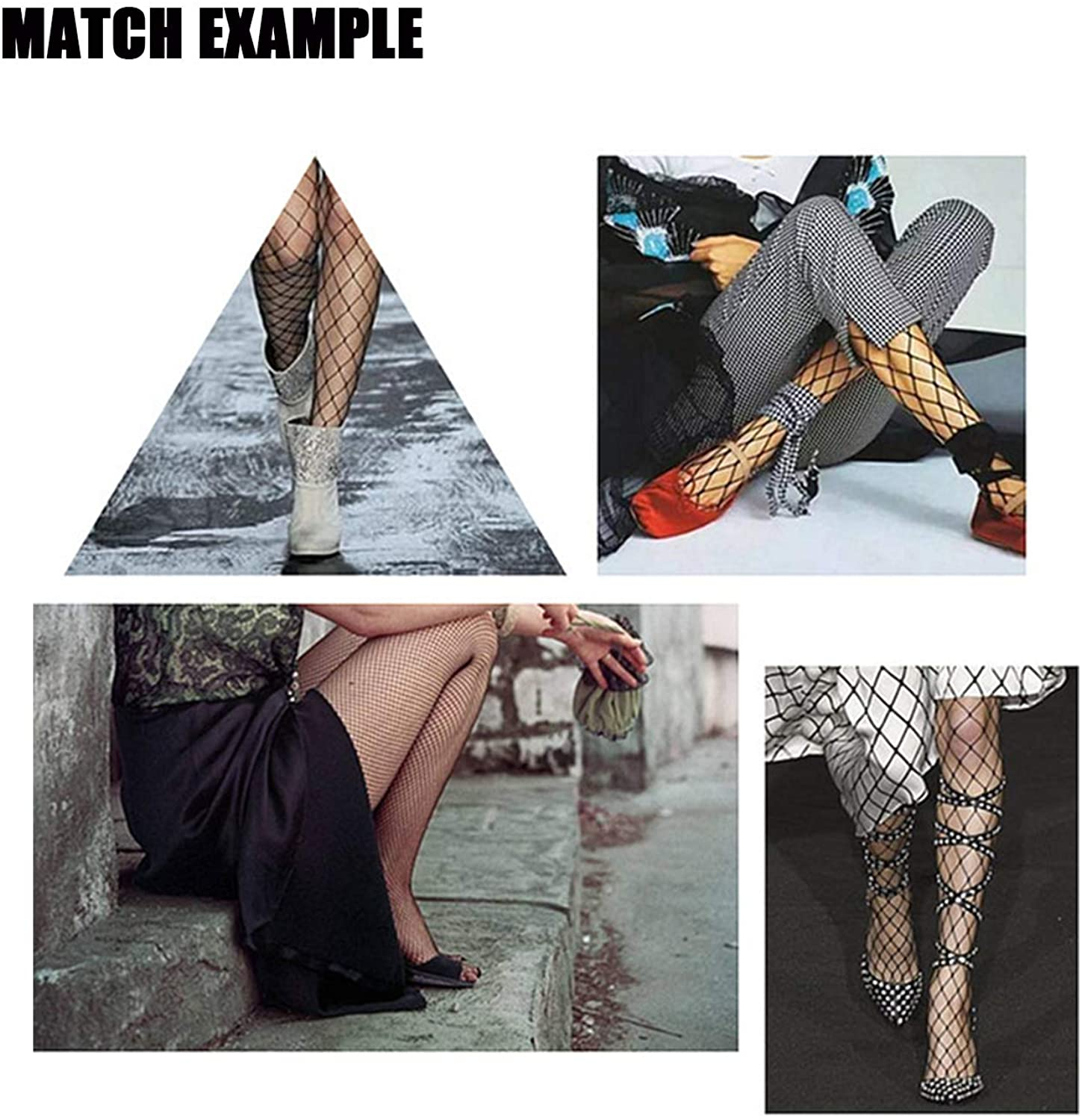 Fullsexy plus Size Fishnet Stockings, Fishnet Tights Thigh High Stockings Pantyhose for Women Apparel & Accessories > Clothing > Underwear & Socks > Shapewear FULLSEXY   