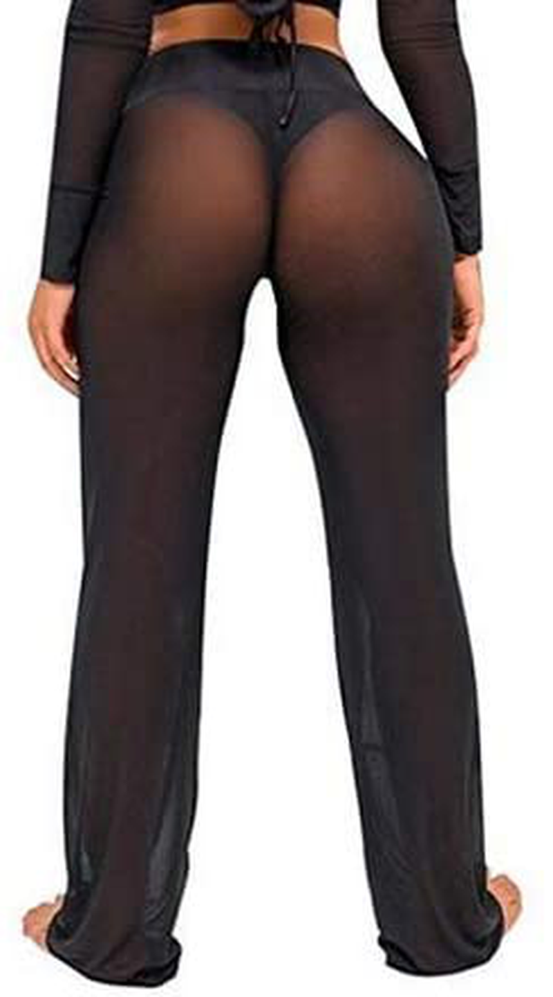 Women'S Beach Sheer Mesh Legging Pant See through Bikini Bottom Swimsuit Cover Up Apparel & Accessories > Clothing > Swimwear Kylie Max   