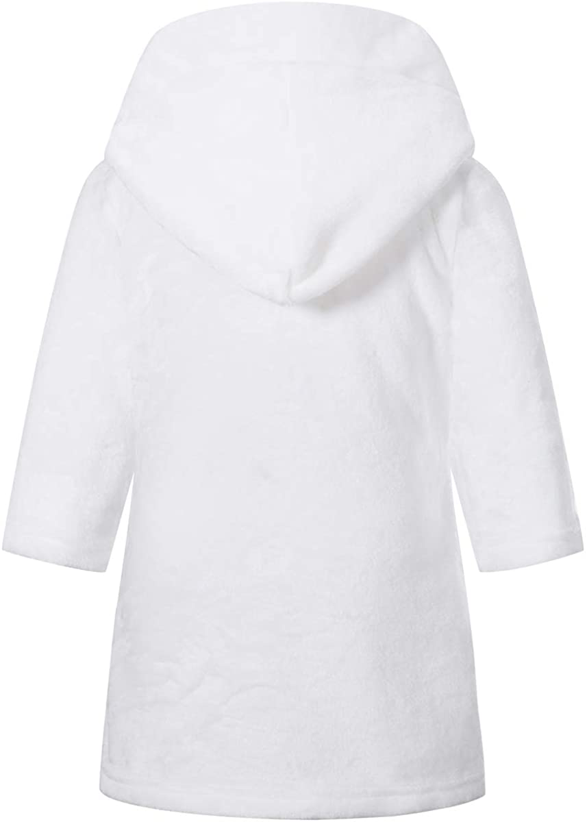 Umeyda Girls Robe,Cute & Fleece Hooded Robe with Belt for Girls, 12 Months - 18 Years Apparel & Accessories > Clothing > Sleepwear & Loungewear > Robes Kylie Max   