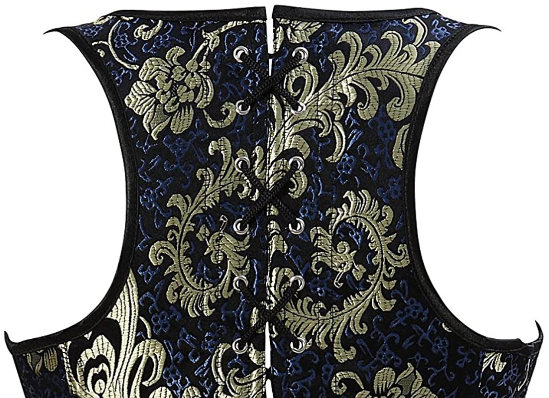 Frawirshau Women'S Gothic Steampunk Corset Bustier Waist Cincher Underbust Corset Vest Tank Top Apparel & Accessories > Clothing > Underwear & Socks > Lingerie frawirshau   