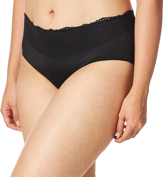 Bali Women'S Passion for Comfort Hipster Panty Apparel & Accessories > Clothing > Underwear & Socks > Underwear Bali Black Lace 6 