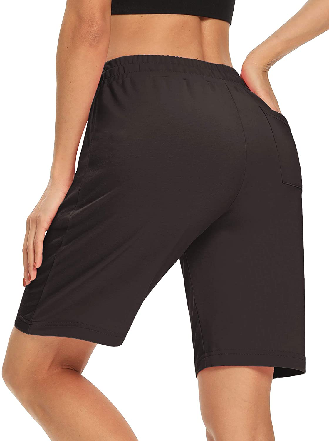 DIBAOLONG Womens Yoga Shorts Loose Comfy Drawstring Lounge Bermuda Shorts with 3 Pockets Apparel & Accessories > Clothing > Shorts Kylie Max   