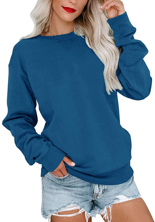 Bingerlily Womens Casual Long Sleeve Sweatshirt Crew Neck Cute Pullover Relaxed Fit Tops Apparel & Accessories > Clothing > Activewear Kylie Max   