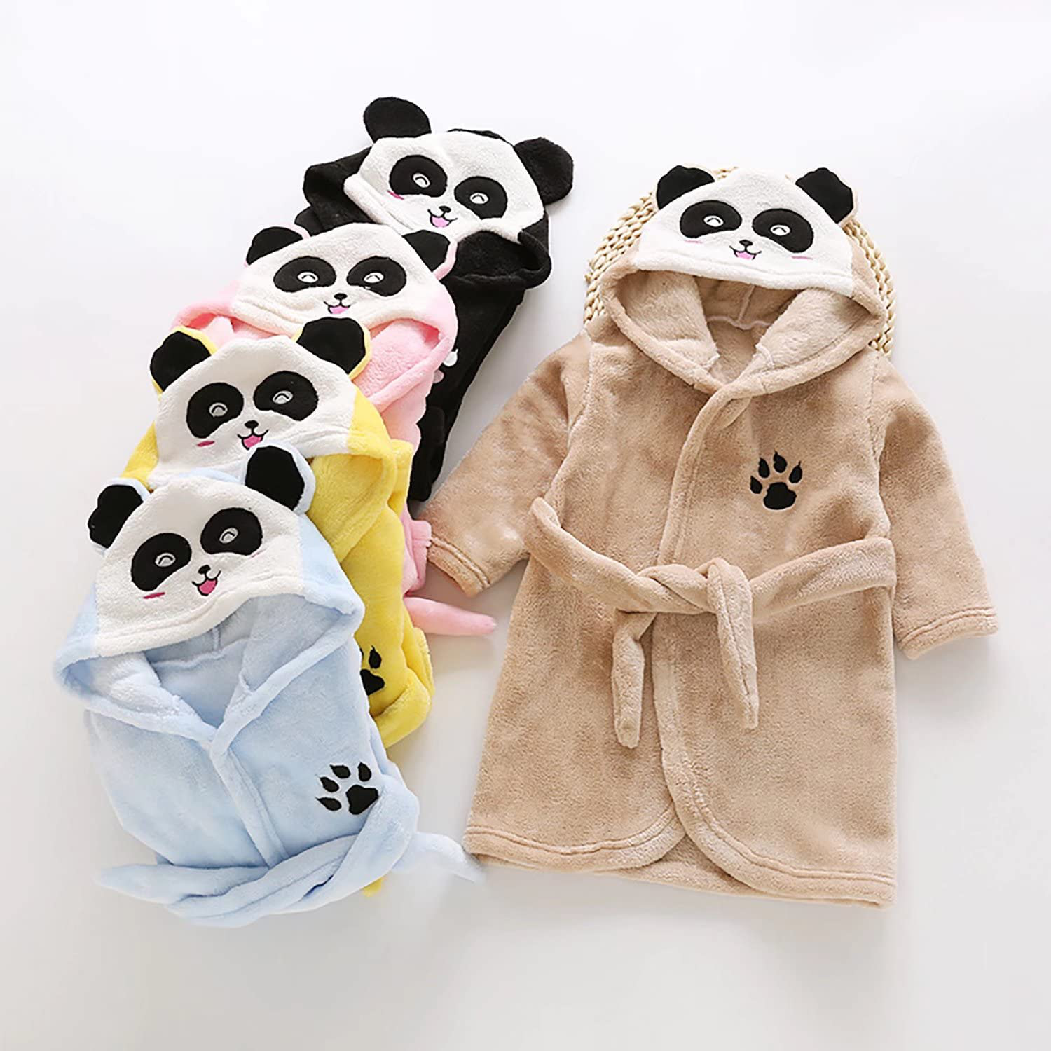 Toddler Baby Boys Girls Cartoon Bathrobe Flannel Robe Winter Night-Robe Apparel & Accessories > Clothing > Sleepwear & Loungewear > Robes Kylie Max   