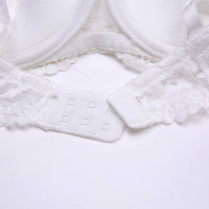 Women Push up Bras Set Lace Lingerie Bra Panties Garter Stocking 4Pcs/Lot Apparel & Accessories > Clothing > Underwear & Socks > Lingerie Varsbaby   