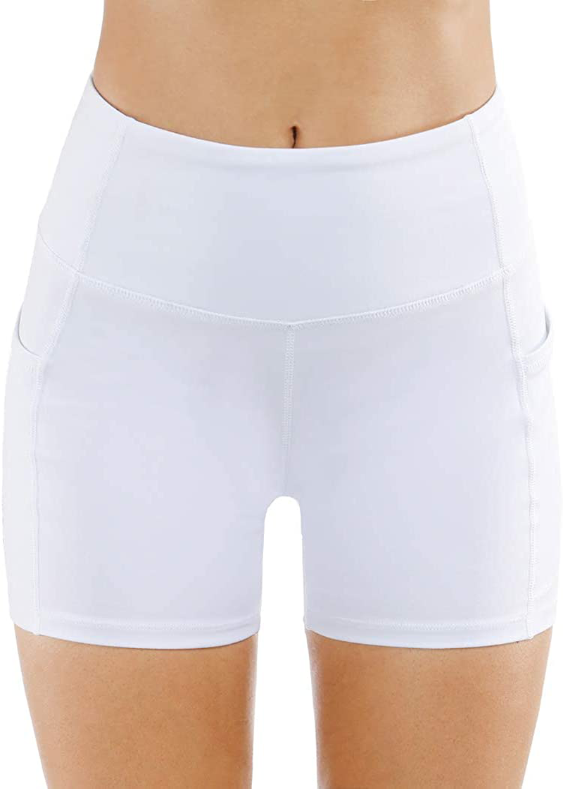 THE GYM PEOPLE High Waist Yoga Shorts for Women'S Tummy Control Fitness Athletic Workout Running Shorts with Deep Pockets Apparel & Accessories > Clothing > Shorts Kylie Max   