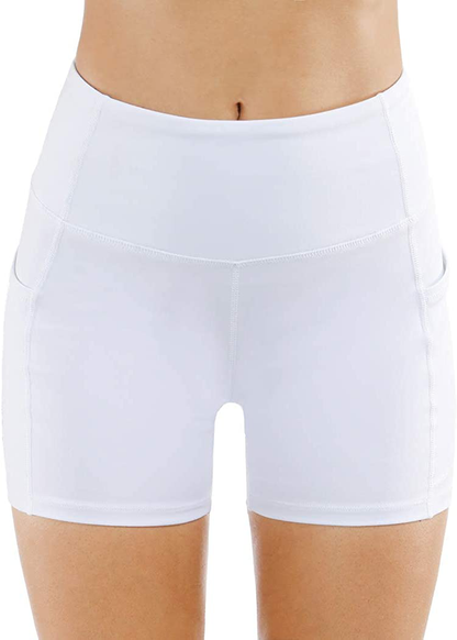 THE GYM PEOPLE High Waist Yoga Shorts for Women'S Tummy Control Fitness Athletic Workout Running Shorts with Deep Pockets Apparel & Accessories > Clothing > Shorts Kylie Max   