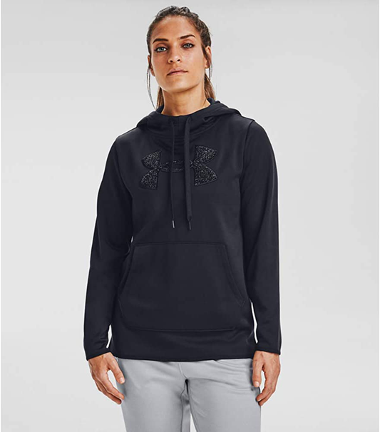 Under Armour Women'S Fleece Big Logo Chenille/Shine Hoodie Apparel & Accessories > Clothing > Activewear Kylie Max   