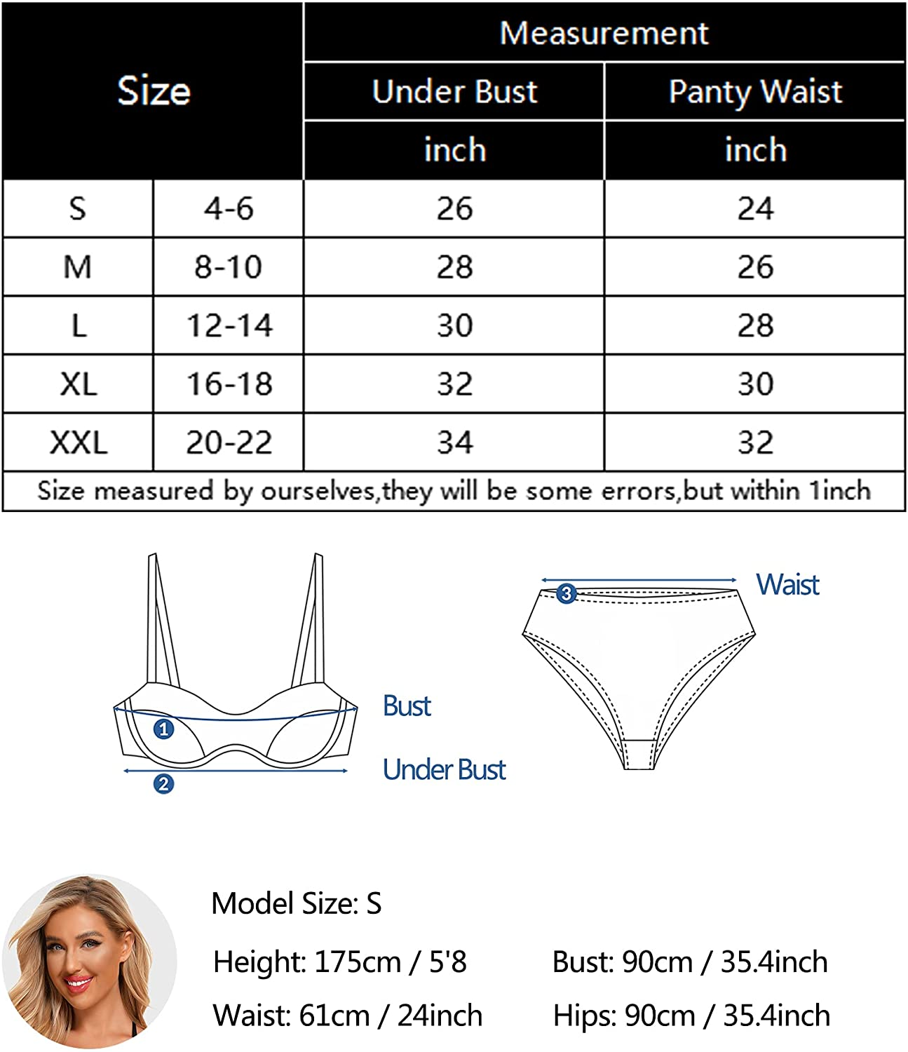 RSLOVE Women Lingerie Set Lace Bra and Panty Set Two Piece Sexy Underwear Apparel & Accessories > Clothing > Underwear & Socks > Lingerie KYLIE MAX   