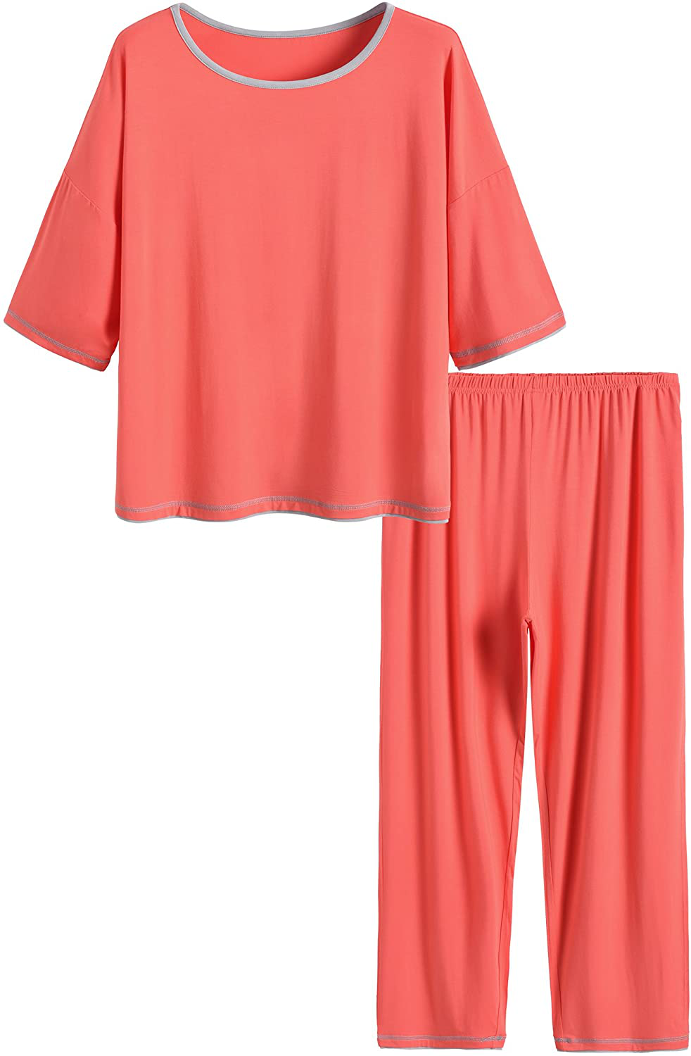 Latuza Women'S 3/4 Sleeve Scoop Neck Pajama Set Apparel & Accessories > Clothing > Sleepwear & Loungewear > Pajamas Kylie Max   