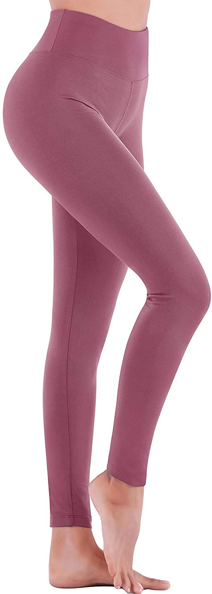 IUGA High Waisted Leggings for Women Workout Leggings with Inner Pocket Yoga Pants for Women Apparel & Accessories > Clothing > Activewear KYLIE MAX Pale Red Violet Small 