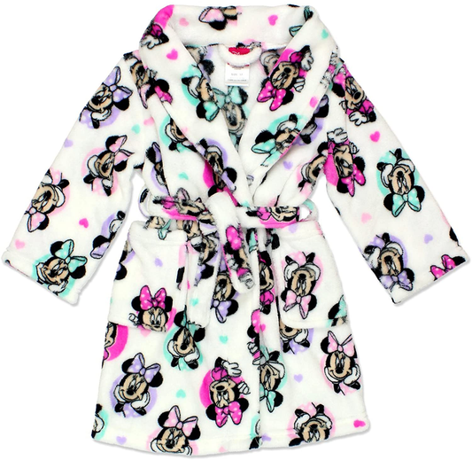 Minnie Mouse Girl'S Plush Fleece Bathrobe Robe Apparel & Accessories > Clothing > Sleepwear & Loungewear > Robes Kylie Max   