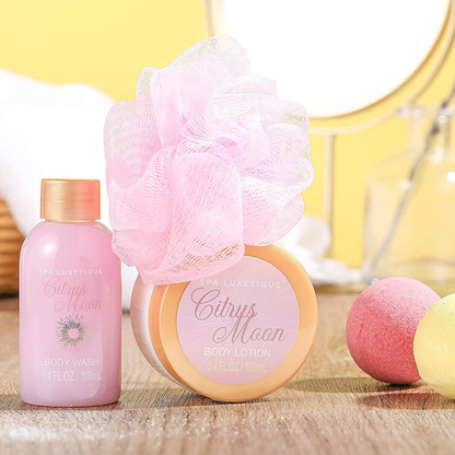 Spa Bathrobe and Slippers - Spa Luxetique Spa Gifts for Women, Flannel and Soft Bath Robe, Bath and Body Gift Set, Home Spa Gift Set Includes Bathrobe and Slippers, Bath Bombs, Body Lotion Apparel & Accessories > Clothing > Sleepwear & Loungewear > Robes Kylie Max   