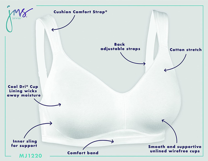 Just My Size Women'S Active Lifestyle Wirefree Bra MJ1220 Apparel & Accessories > Clothing > Underwear & Socks > Bras Kylie Max   