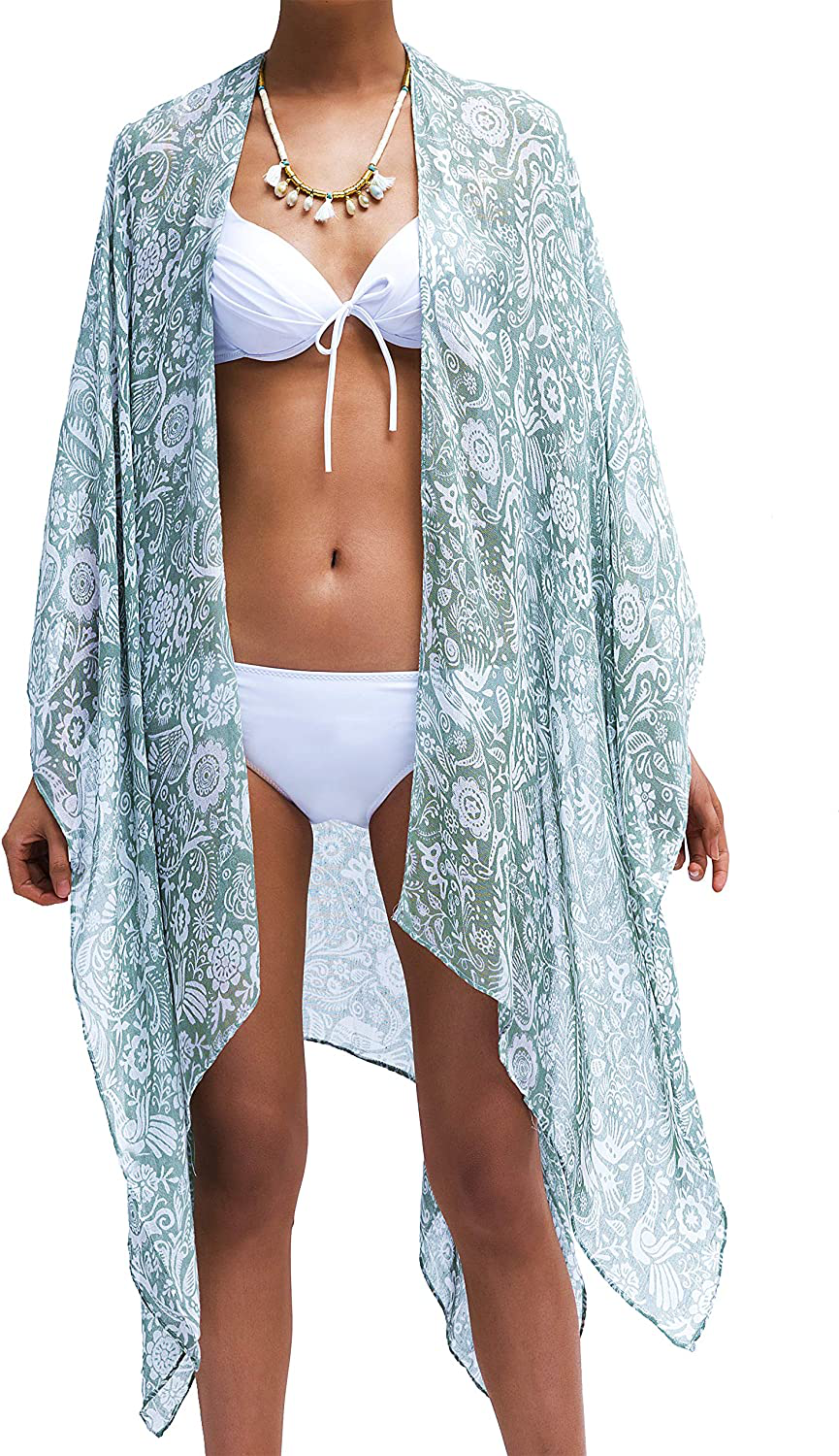 Moss Rose Women Summer Bikini Kimono Bathing Suit Cover Ups for Swimwear Apparel & Accessories > Clothing > Swimwear Kylie Max   