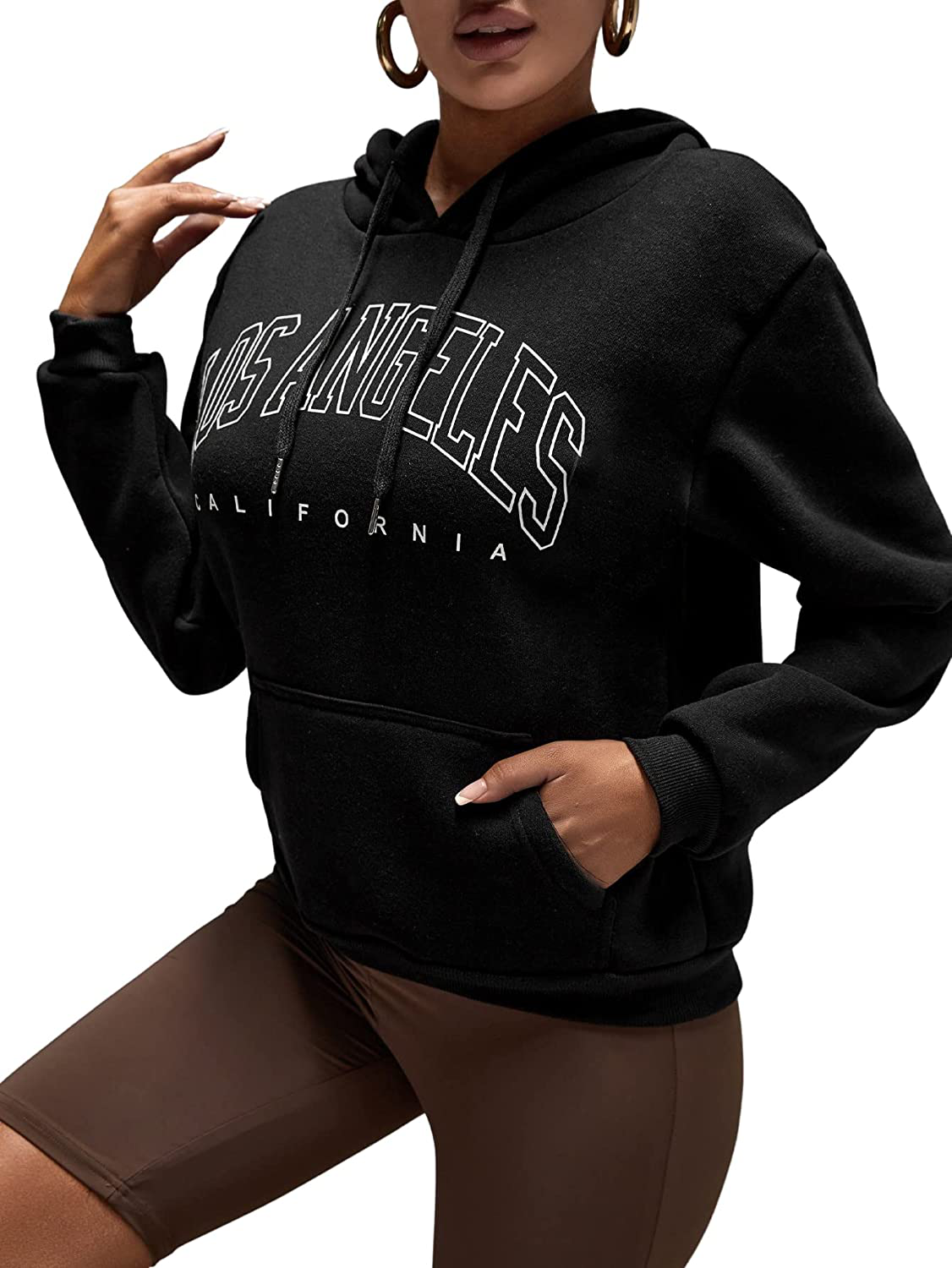 SOLY HUX Women'S Casual Long Sleeve Drawstring Hoodie Pocket Front Sweatshirt Apparel & Accessories > Clothing > Activewear Kylie Max   
