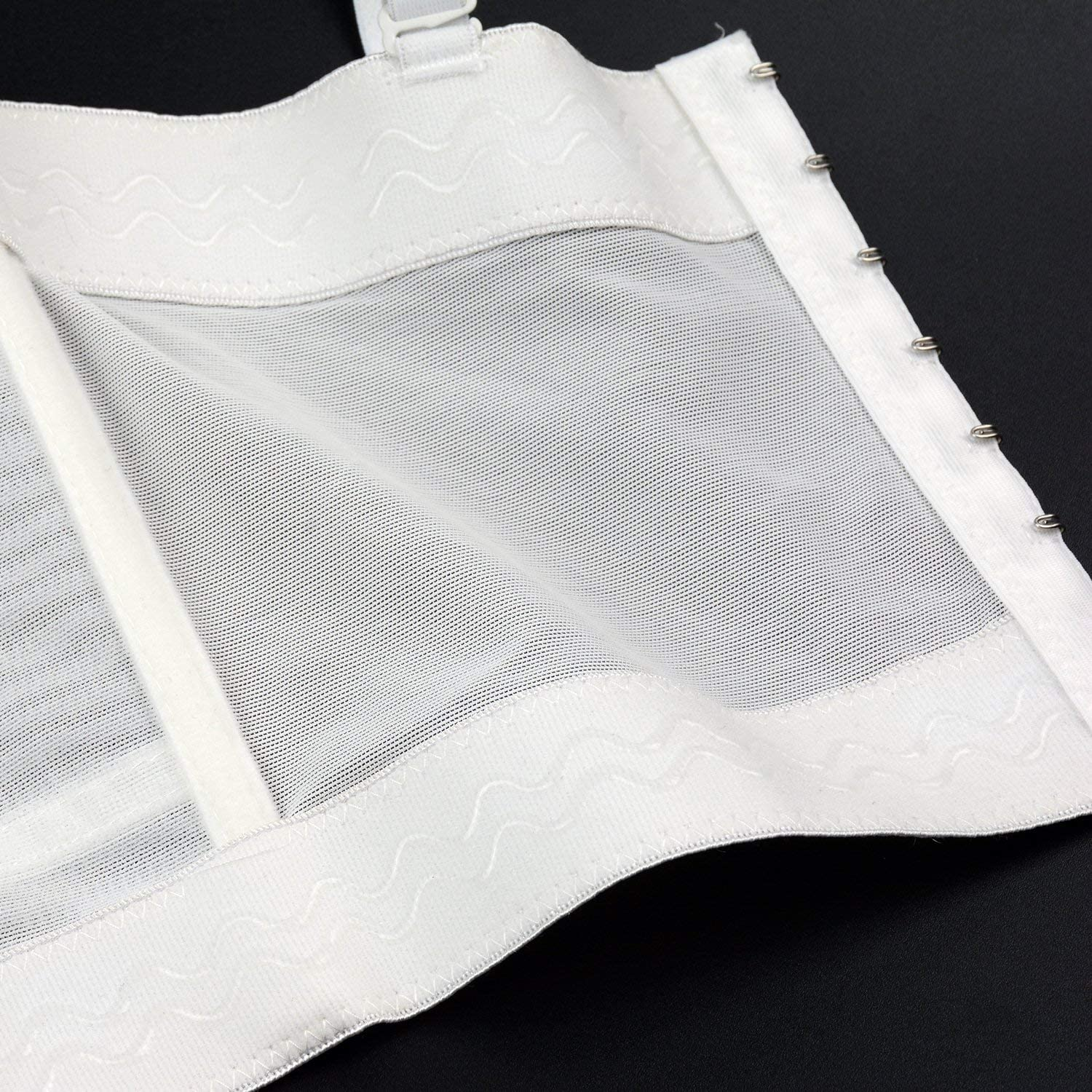 ELLACCI Women'S White Mesh Bustier Crop Top Push up Corset Top Bralet with Detachable Strap Apparel & Accessories > Clothing > Underwear & Socks > Lingerie ELLACCI   
