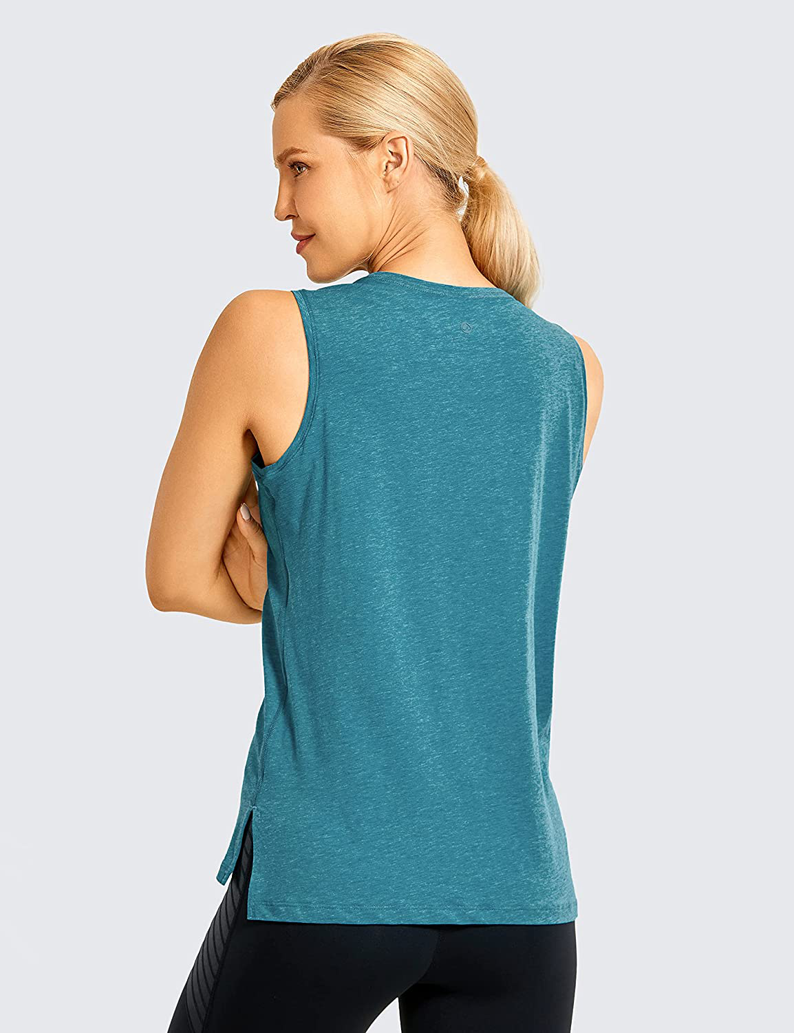 CRZ YOGA Women'S Pima Cotton Workout Tank Tops Loose Fit Yoga Sleeveless Shirts Muscle Tank Apparel & Accessories > Clothing > Activewear Kylie Max   