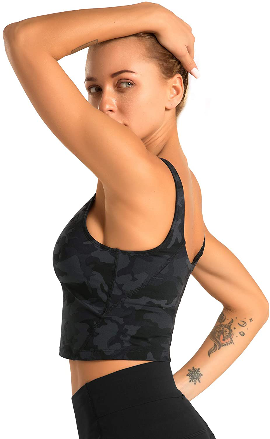 Dragon Fit Sports Bra for Women Longline Padded Bra Yoga Crop Tank Tops Fitness Workout Running Top Apparel & Accessories > Clothing > Underwear & Socks > Bras Kylie Max   