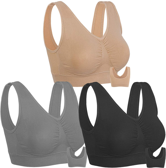 Onory 3 Pack Sports Bras for Women Wirefree Padded Workout Yoga Gym Fitness Bra Apparel & Accessories > Clothing > Underwear & Socks > Bras Kylie Max   