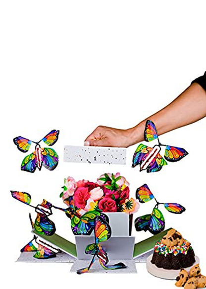 Send a Cake Explosion Box Gift with Flying Butterfly Surprise- Birthday, Holiday, Special Occasion – Birthday Treat for Women, Men, Adults, Kids Arts & Entertainment > Party & Celebration > Gift Giving Send A Cake   