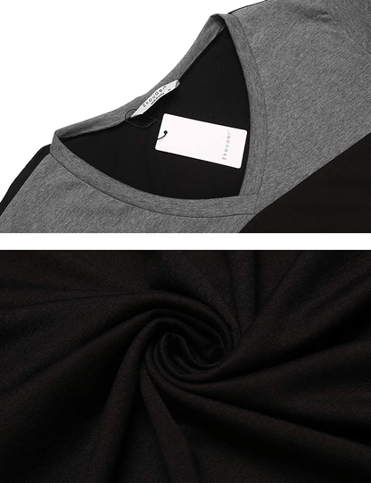 Ekouaer Nightgowns Mens V Neck Long Sleeve Sleepwear Big&Tall Pajama Sleeping Wear Loungewear Nightshirts M-XXXL Apparel & Accessories > Clothing > Sleepwear & Loungewear > Nightgowns Kylie Max   