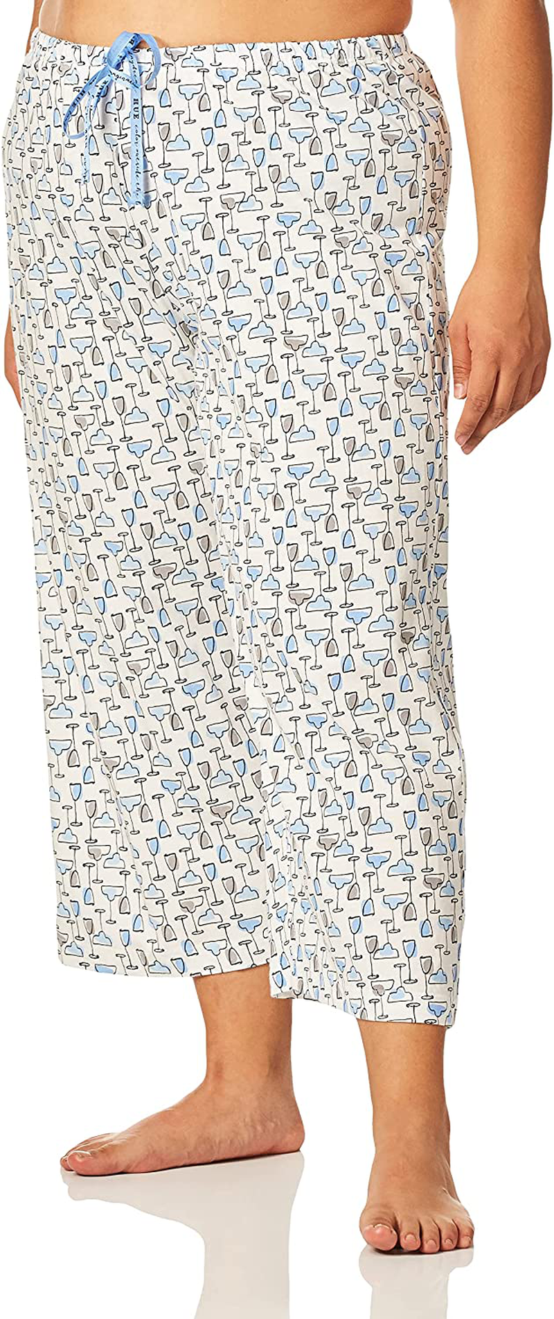HUE Womens Printed Knit Capri Pajama Sleep Pant Apparel & Accessories > Clothing > Sleepwear & Loungewear > Pajamas Kylie Max   