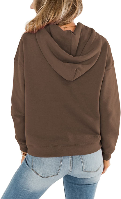 ORANDESIGNE Women’S Casual Hoodies Long Sleeve Pullover Tops Loose Lightweight Sweatshirt with Pocket Apparel & Accessories > Clothing > Activewear Kylie Max   