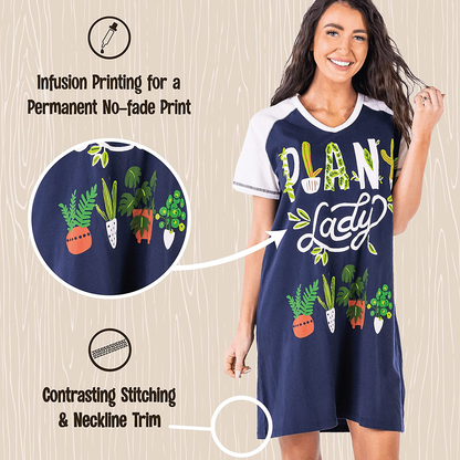 Lazy One V-Neck Nightshirts for Women, Animal Designs Apparel & Accessories > Clothing > Sleepwear & Loungewear > Nightgowns Kylie Max   
