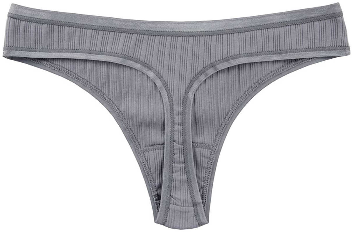 Knitlord 6 Pack Women'S Thongs Underwear Cotton Breathable Panties Hipster Bikini Apparel & Accessories > Clothing > Underwear & Socks > Underwear KNITLORD   