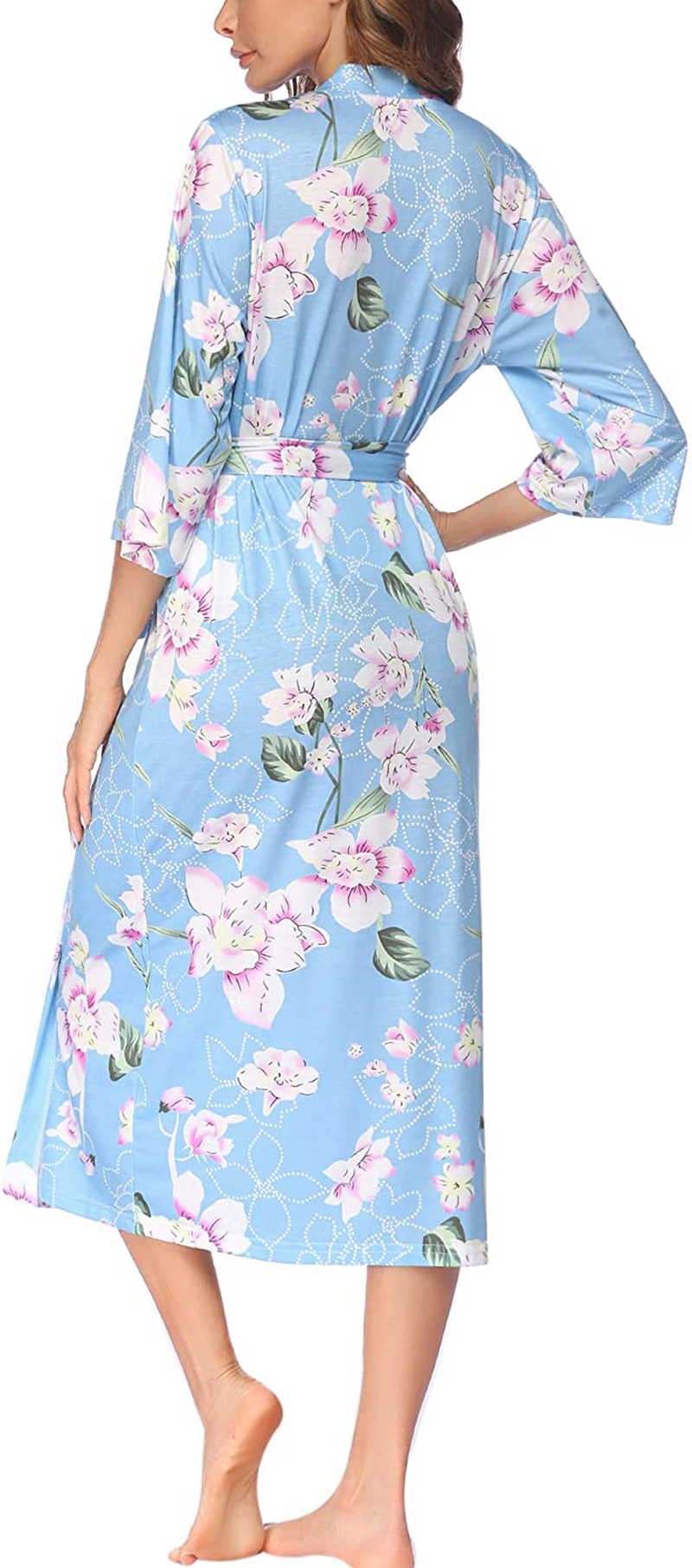 Ekouaer Womens Robes, Lightweight Cotton Robe Soft Sleepwear Ladies Loungewear Dressing Gown Long Bathrobe Apparel & Accessories > Clothing > Sleepwear & Loungewear > Robes Ekouaer   