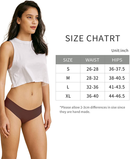 SHARICCA Women Seamless Cheeky Bikini No Show Panties Ladies Invisible Breathable Briefs Soft Stretch Underwear Multi Pack Apparel & Accessories > Clothing > Underwear & Socks > Underwear SHARICCA   
