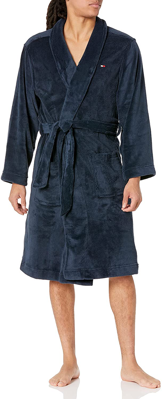 Tommy Hilfiger Mens Plush Robe Apparel & Accessories > Clothing > Sleepwear & Loungewear > Robes Kylie Max   
