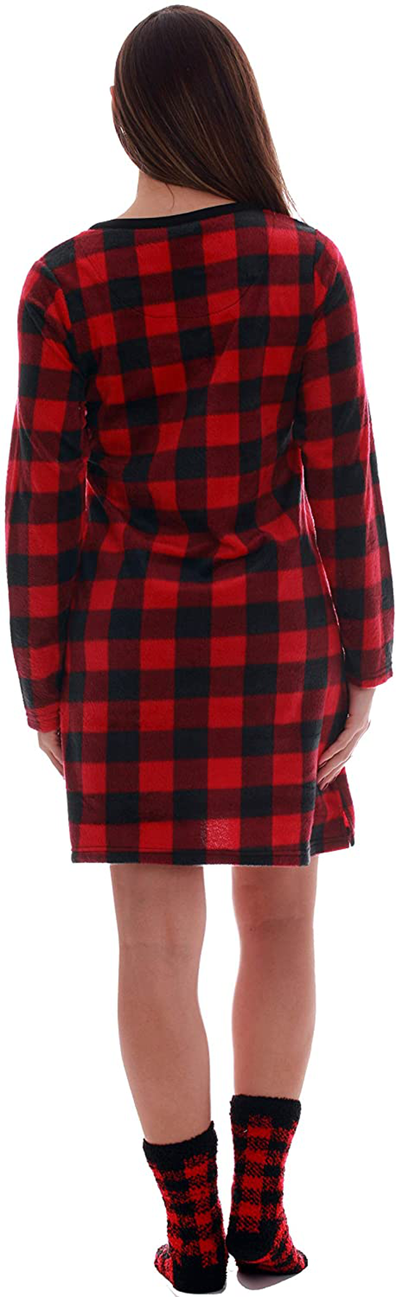 Just Love Women’S Ultra-Soft Sleep Shirt Nightgown with Matching Fuzzy Socks Apparel & Accessories > Clothing > Sleepwear & Loungewear > Nightgowns Kylie Max   