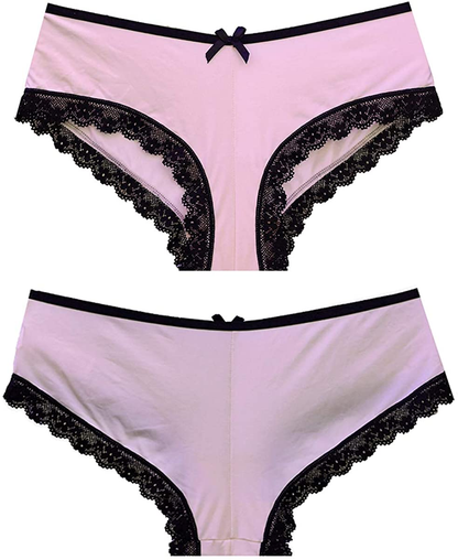 Gefyvuxrm Womens Cheeky Lingerie Underwear Lace Trim Panties Sexy Hipster 5 Pack Apparel & Accessories > Clothing > Underwear & Socks > Underwear AIDOVEI   