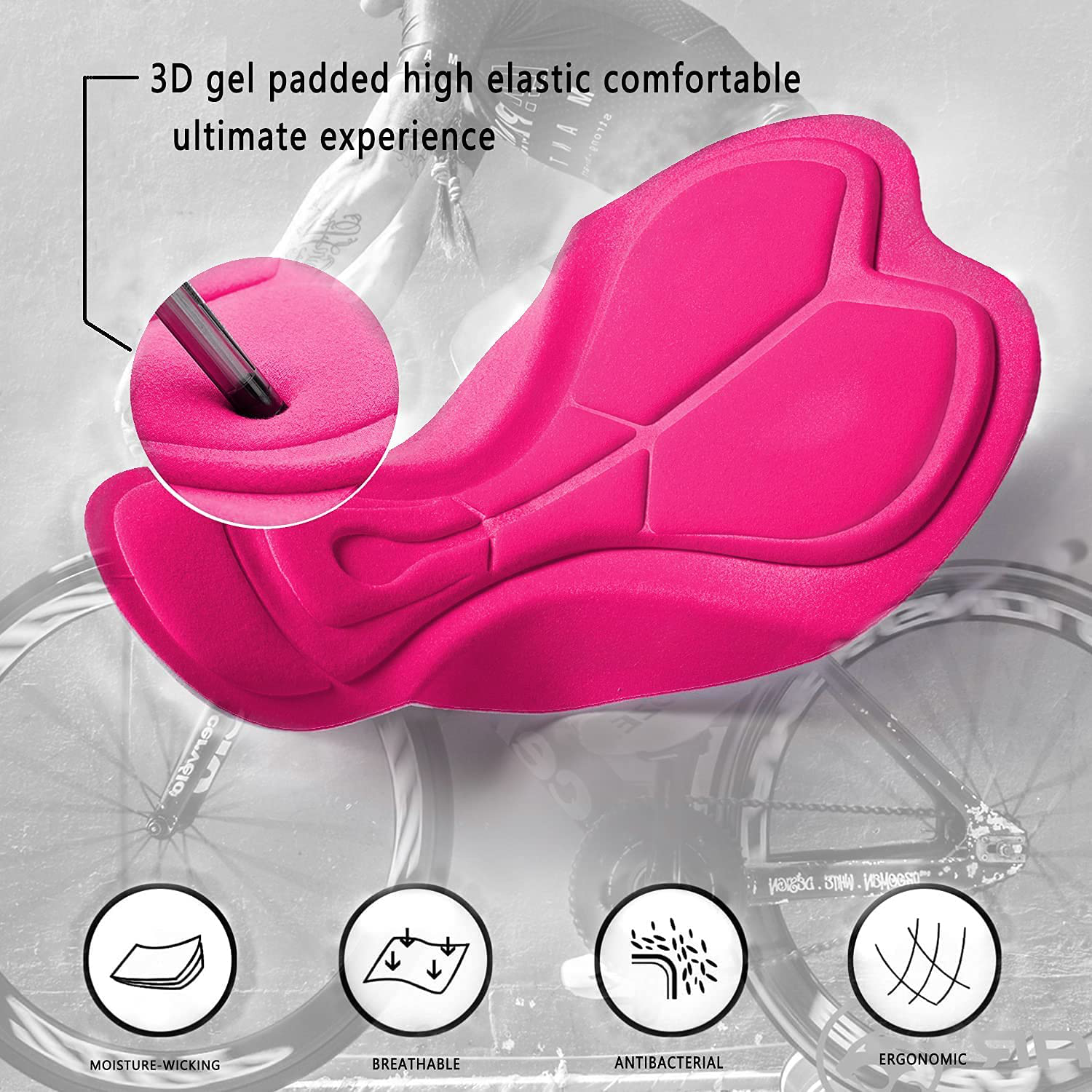 Beroy Bike Shorts Women 3D Gel Padded with Pocket Indoor- Outdoor Cycling Spining - Shorts Apparel & Accessories > Clothing > Shorts Kylie Max   