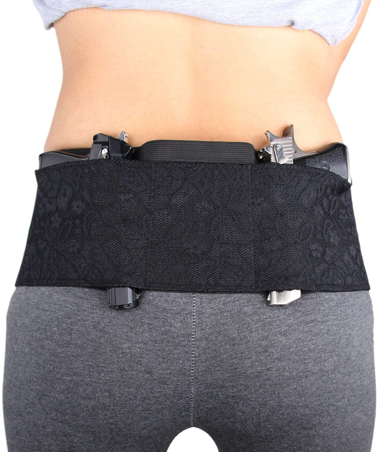 LINIXU Women'S Concealed Carry Holster Hip Hugger Classic Lace Black/Red Apparel & Accessories > Clothing > Underwear & Socks > Underwear LINIXU   