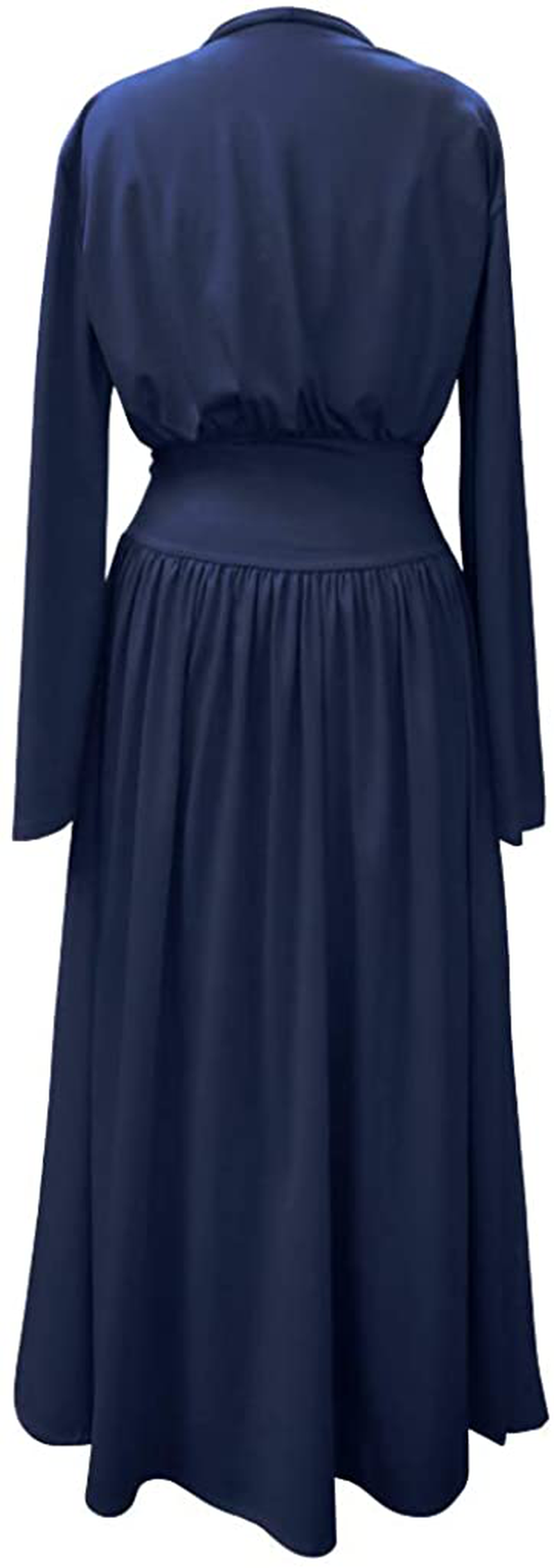 Sanctuarie Designs plus Size Navy Retro 1940'S Long Dressing Gown Robe Cotton Rayon W/Attached Belt Apparel & Accessories > Clothing > Sleepwear & Loungewear > Robes Sanctuarie Designs   